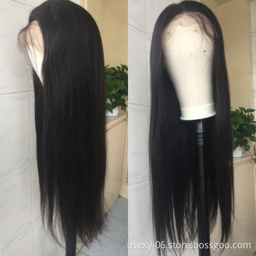 150% 220% Lace Frontal Human Hair Wigs For Black Women,Wholesale Price Brazilian Virgin Hair Transparent Lace Front Wig
